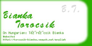 bianka torocsik business card